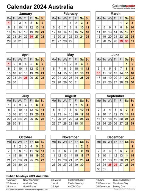 2024 printable calendar australia calendar 2024 free printable pdf ...