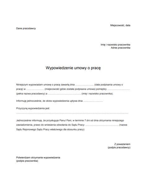 Wypowiedzenie Umowy O Prace Przez Pracownika O Czym Warto Pamietac Pos Loker 6404